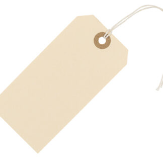 Manila Paper Tags #1 with String Attached, 2 3/4” x 1 3/8” (Box of