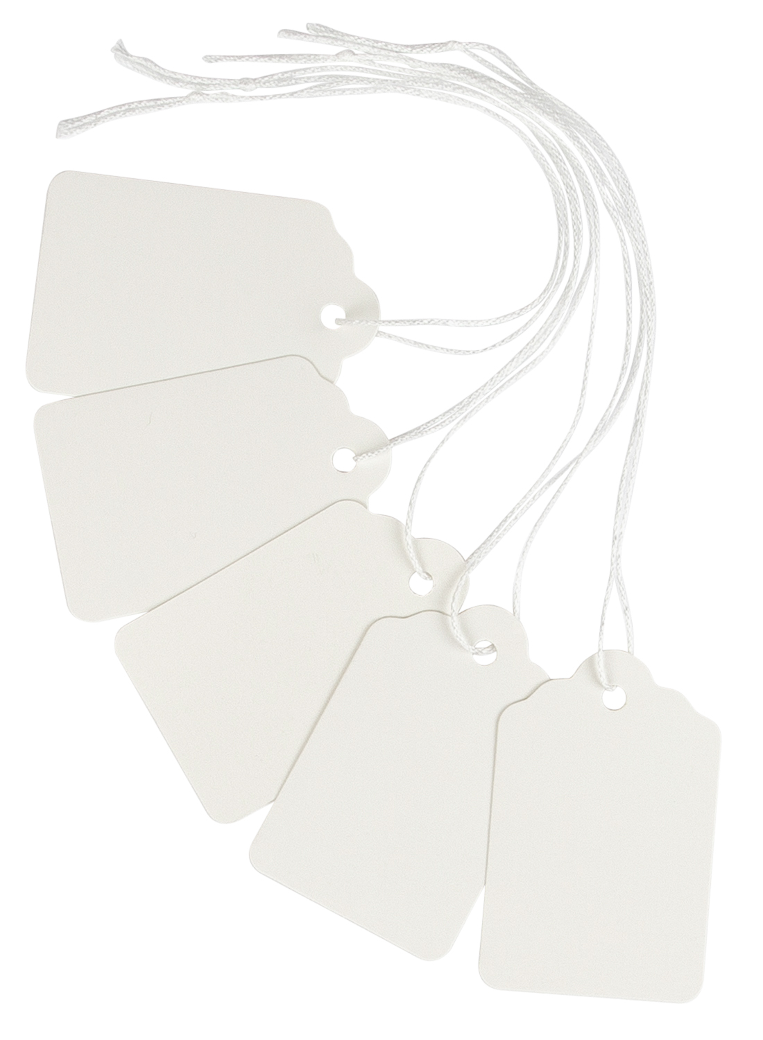 White Marking Tags with String Attached, 2 1/4” x1 7/16” (57x37mm), Box of  500, Pre-Strung Hanging Merchandise Labeling Tags - EZDOM Tags