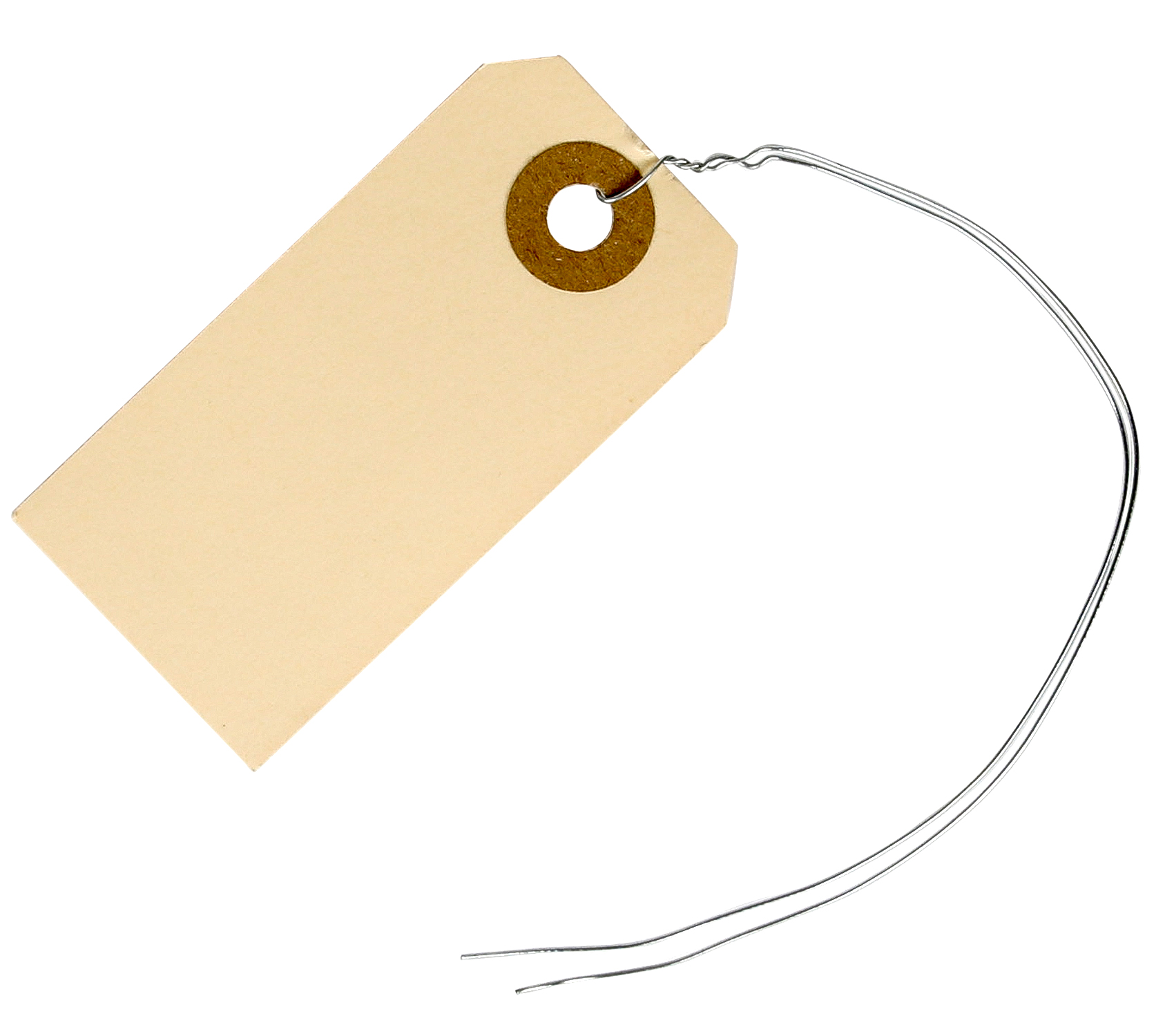 Manila Tags with String Attached - 4 3/4 x 2 3/8 Box of 100